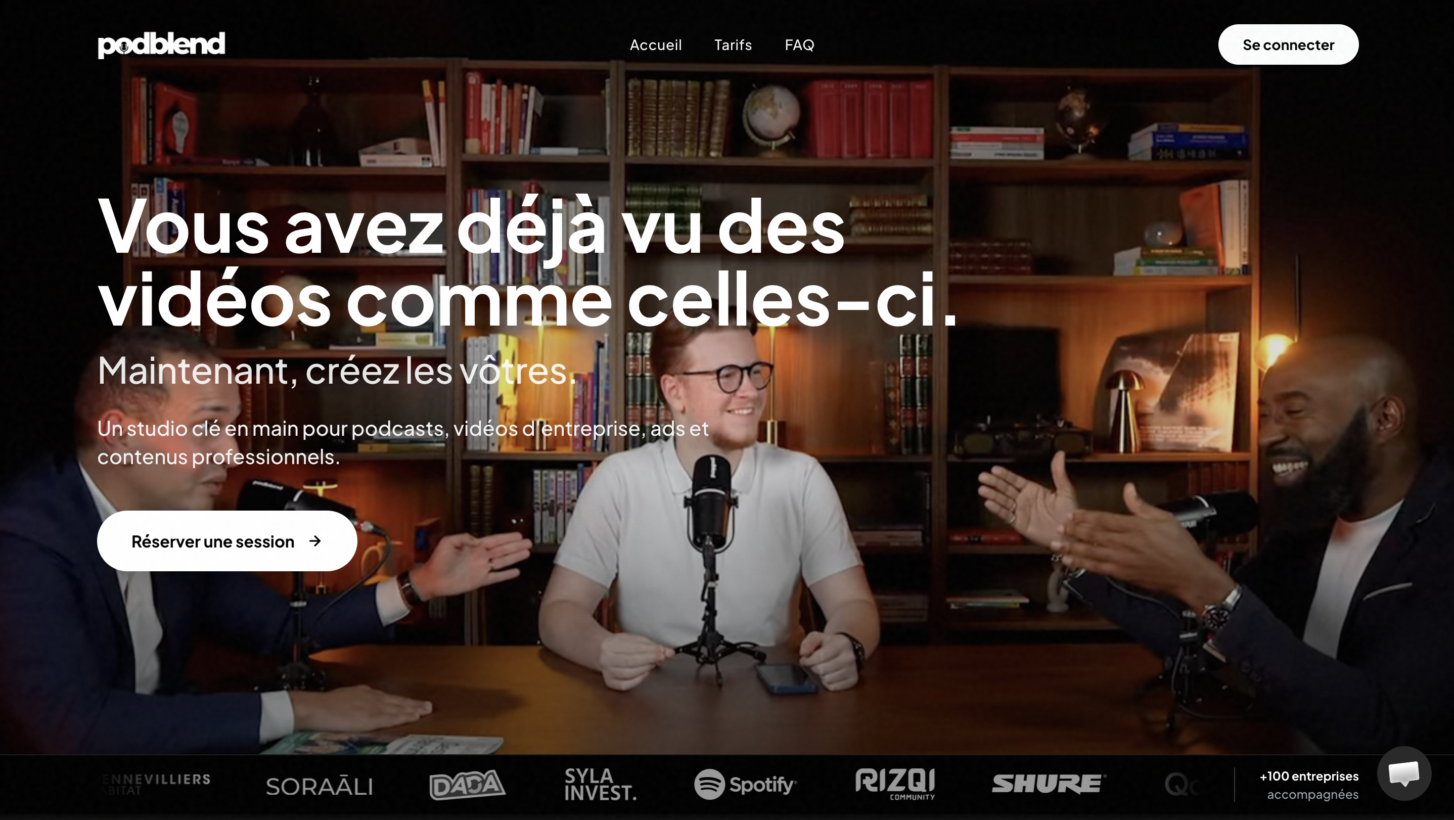 Capture du site Podblend